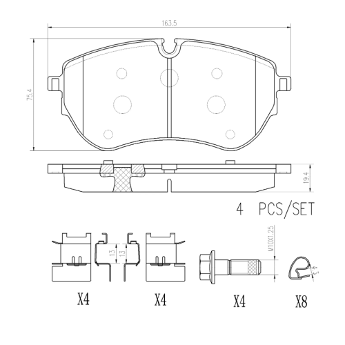 Brembo : Brake pad Prime Ceramic Brembo : Brake pad Prime Ceramic